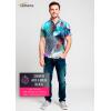 extraordinary summer shirt for men RASTERBLUETE by GERMENS artfashion - Each size is only available once - only available from 07.-14.09.2025!