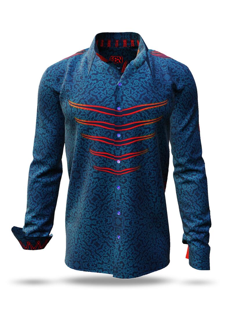 LBN - Dark blue shirt with red graphics - GERMENS