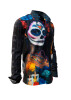Mens Casual Long Sleeve Shirts DIA DE LOS MUERTES – GERMENS artfashion – 100 % Cotton - Size XL