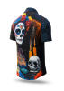 DIA DE LOS MUERTES - dark summer shirt - 100% cotton - GERMENS artfashion 5XL