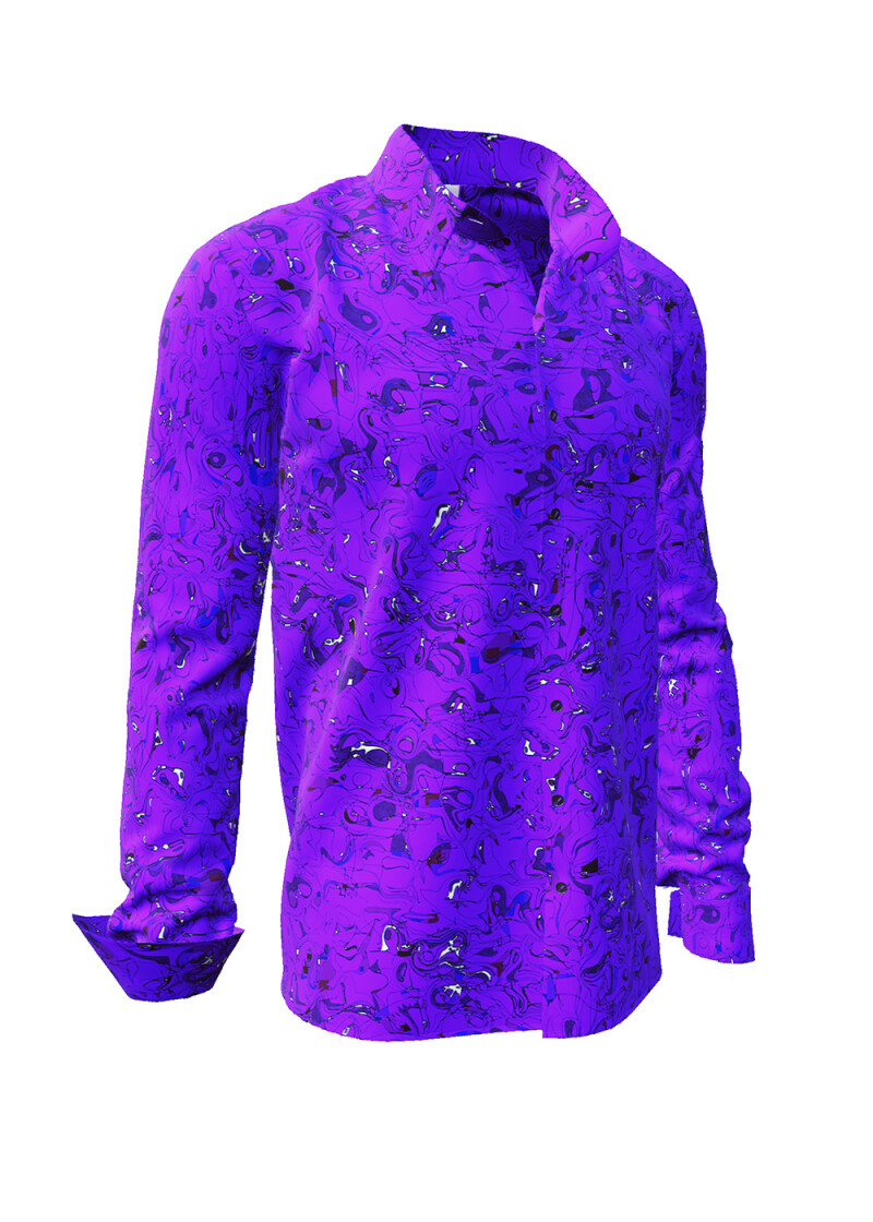 ausgefallene Hemden fr Mnner GRAVUR LILAS - GERMENS
