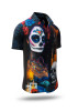 Short Sleeve Button Up Shirt DIA DE LOS MUERTES – GERMENS artfashion – Size XS