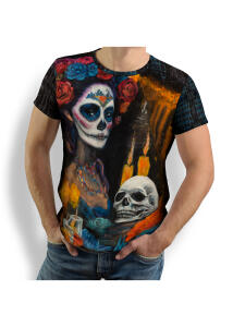 DIA DE LOS MUERTES - dark T-shirt for men - 100% cotton -...