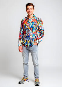 Entdecke bunte Hemden Herren KNOCKOUT - 100 % Baumwolle