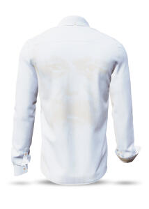 Discover White Button Up Shirt TYPEWRITER KARL MARX WHITE