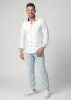 Discover the white and black mens shirt ARMER PICOSSA - 100% cotton