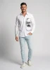 Discover colorful button up shirts for men TYPEWRITER KARL MARX WHITE - 100% cotton
