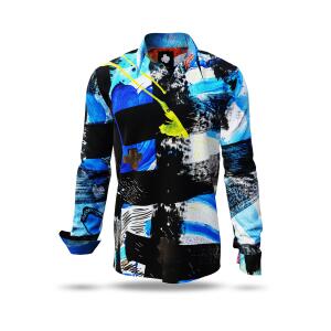 PLUS - Black-blue men´s shirt - GERMENS