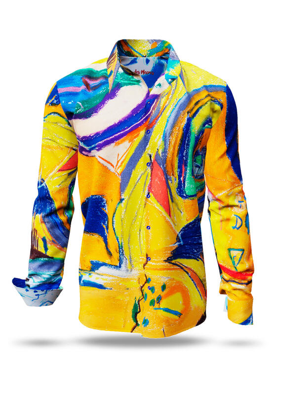 TANZ DES MEERES buntes Hemd Herren - 100 % Baumwolle - GERMENS artfashion