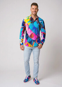 GEDANKENFARBEN colourful shirt for men – 100%...