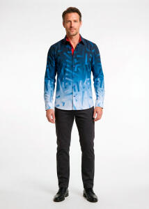 GON BLUE blaues Hemd Herren - 100 % Baumwolle - GERMENS...