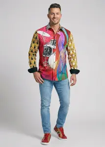 Entdecke bunte Hemden Herren RHYTHM OF LIFE - 100 %...