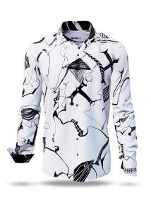 SIGNAL X schwarz weißes Hemd Herren - 100 %...