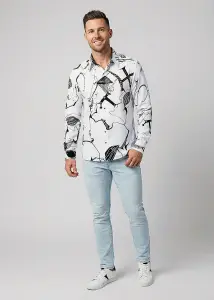 SIGNAL X black and white shirt for men – 100%...