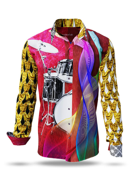 Discover colorful button up shirts for men RHYTHM OF LIFE - 100% cotton