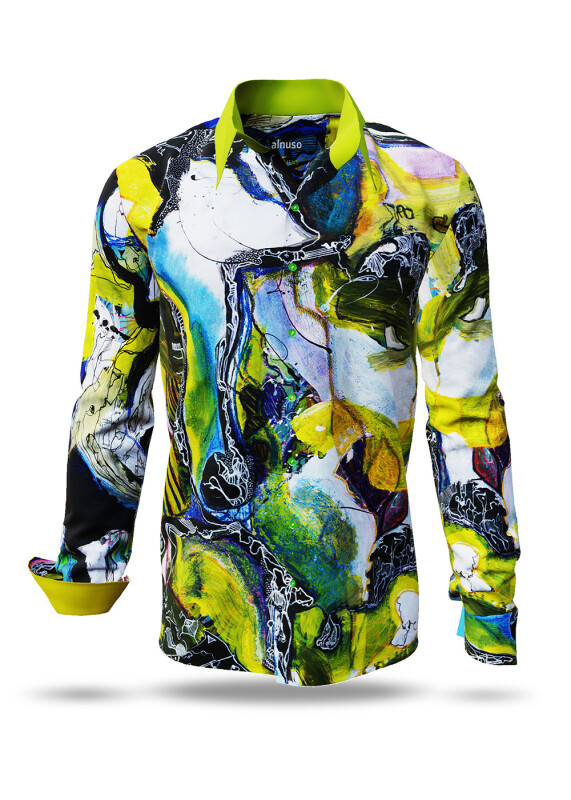 Discover colorful button up shirts for men ALNUSO - 100% cotton