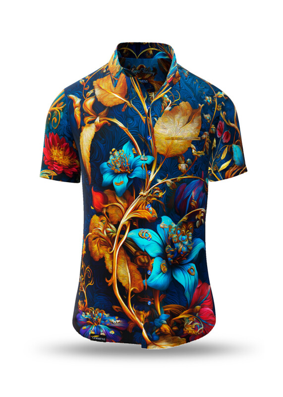 Summer shirt for men ROYAL BOTANY - 100% cotton - 10 sizes from XS to 6XL - exceptional design - finest workmanship - fabrics made in Germany - limited edition and exclusive