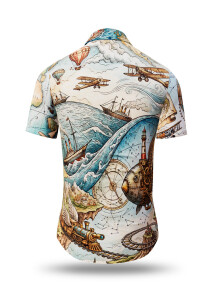 Summer shirt for men EINE REISE UM DIE WELT - 100% cotton...
