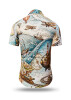 Summer shirt for men EINE REISE UM DIE WELT - 100% cotton - 10 sizes from XS to 6XL - exceptional design - finest workmanship - fabrics made in Germany - limited edition and exclusive