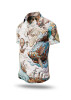 Summer shirt for men EINE REISE UM DIE WELT - 100% cotton - 10 sizes from XS to 6XL - exceptional design - finest workmanship - fabrics made in Germany - limited edition and exclusive