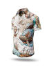 Summer shirt for men EINE REISE UM DIE WELT - 100% cotton - 10 sizes from XS to 6XL - exceptional design - finest workmanship - fabrics made in Germany - limited edition and exclusive