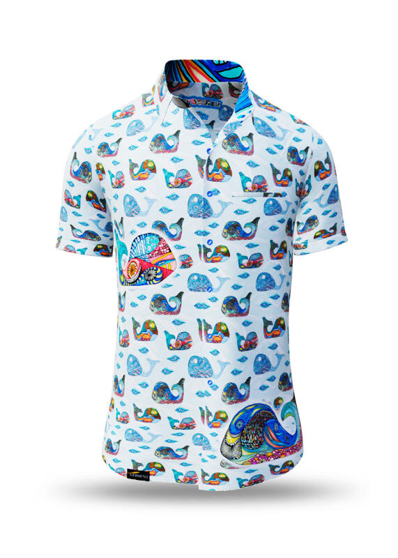 Summer shirt for men MYBODICK - 100% cotton - 10 sizes from XS to 6XL - exceptional design - finest workmanship - fabrics made in Germany - limited edition and exclusive