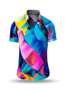 Sommerhemd Herren GEDANKENFARBEN - 100 % Baumwolle - 10 Größen von XS - 6XL - außergewöhnliches Design - feinste Verarbeitung - Stoffe Made in Germany - limitiert und exklusiv