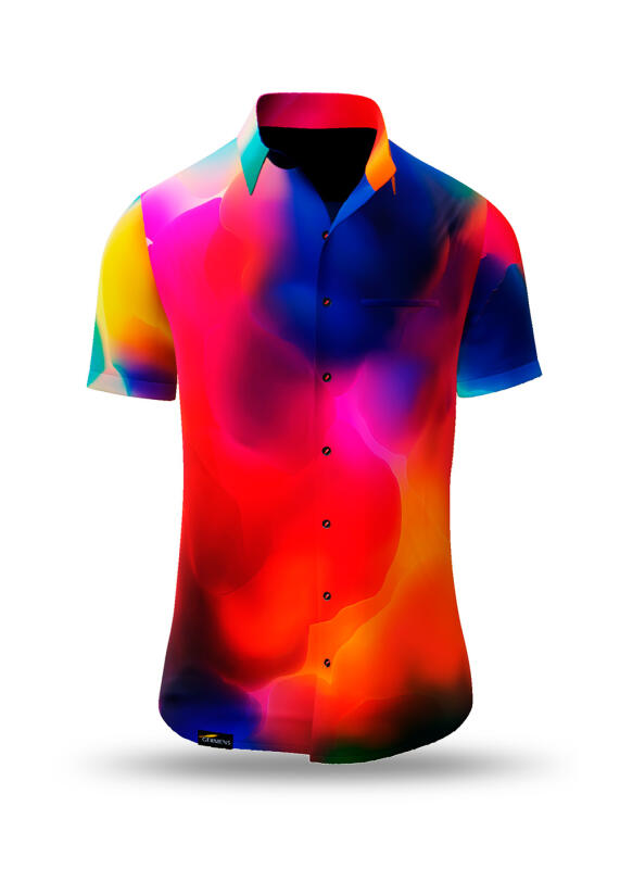 Summer shirt for men ZWISCHENZUSTAND - 100% cotton - 10 sizes from XS to 6XL - exceptional design - finest workmanship - fabrics made in Germany - limited edition and exclusive