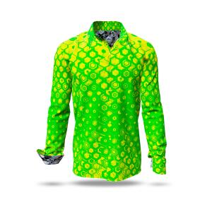 HEXAGON URANIO - yellow shirt with green honeycomb...