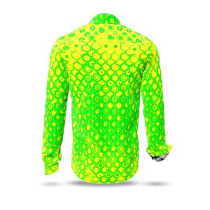 HEXAGON URANIO - yellow shirt with green honeycomb...