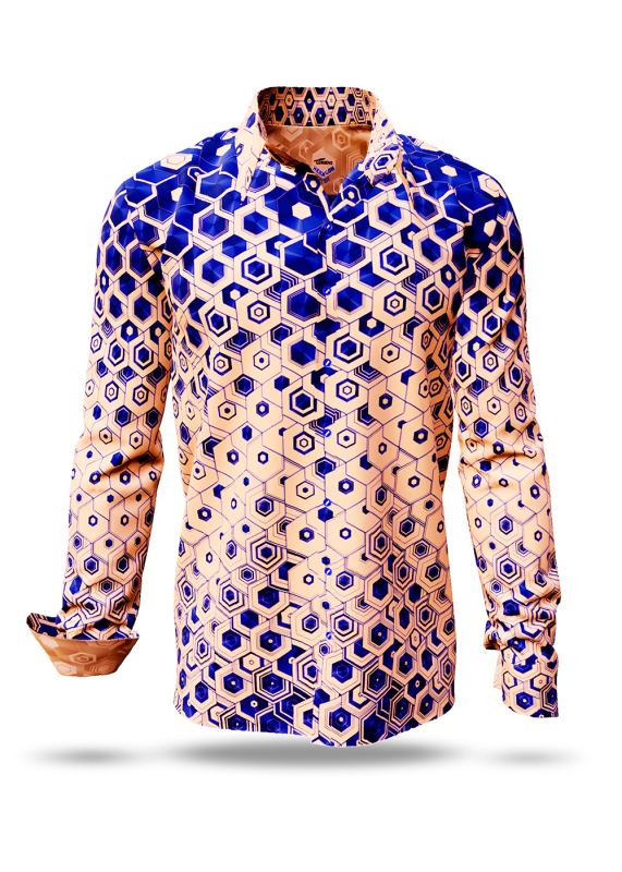 Discover colorful button up shirts for men HEXAGON CALCIT - 100% cotton