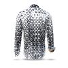 HEXAGON ONYX - white shirt with black honeycomb structures - GERMENS