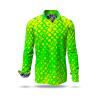 HEXAGON URANIO - yellow shirt with green honeycomb structures  - GERMENS 