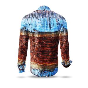 ARLOS - Eye-catching men´s shirt in blues and...