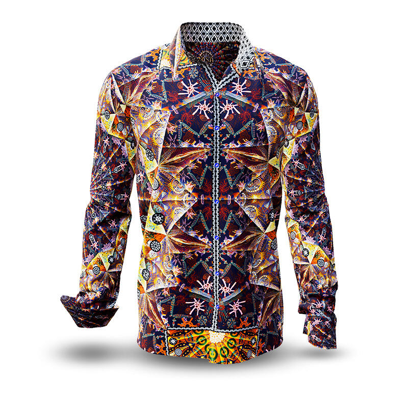PASA - A noble shirt in warm golden colors and patterns