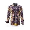 PASA - Shirt in brown tones with oriental-looking patterns - GERMENS