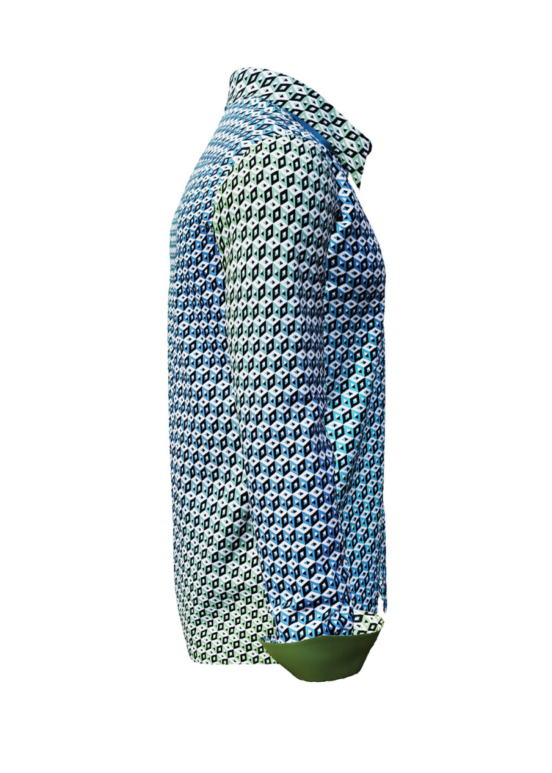 CUBO AZUR - Blau schwarz wei gemustertes Hemd - GERMENS