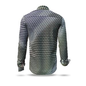 CUBO FABER - Warm grey black and white patterned shirt -...