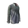 CUBO FABER - Warm grey black and white patterned shirt - GERMENS