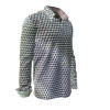 CUBO FABER - Warm grey black and white patterned shirt - GERMENS