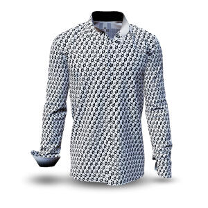 CUBO POLAR - Black and white pixelated leisure shirt -...