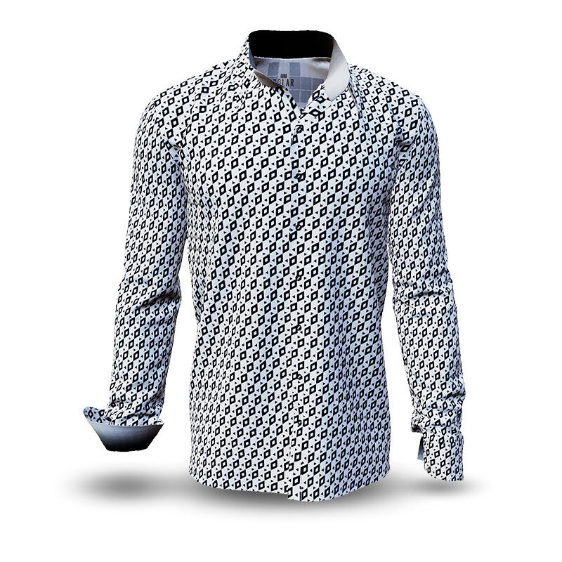CUBO POLAR - Black and white pixelated leisure shirt - GERMENS