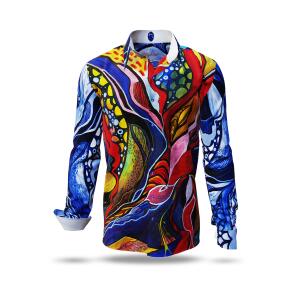 MYSTERIAL - A colorful shirt in organic structures - GERMENS