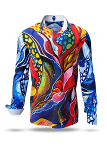Discover colorful button up shirts for men MYSTERIAL - 100% cotton