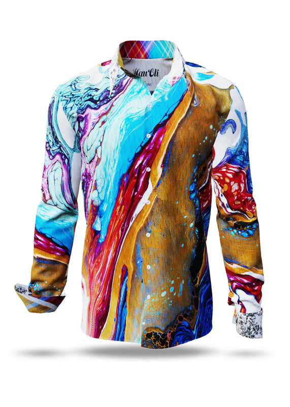 Discover colorful button up shirts for men HAUOLI - 100% cotton