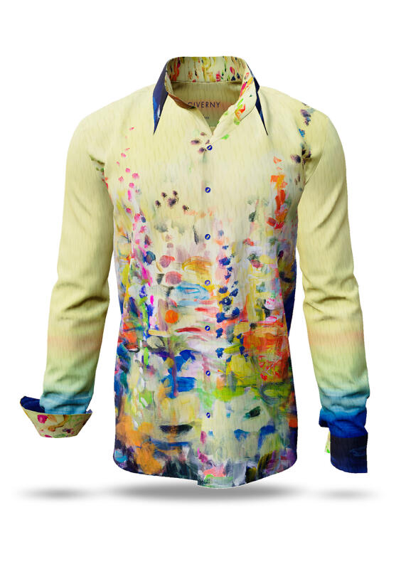Discover colorful button up shirts for men GIVERNY - 100% cotton