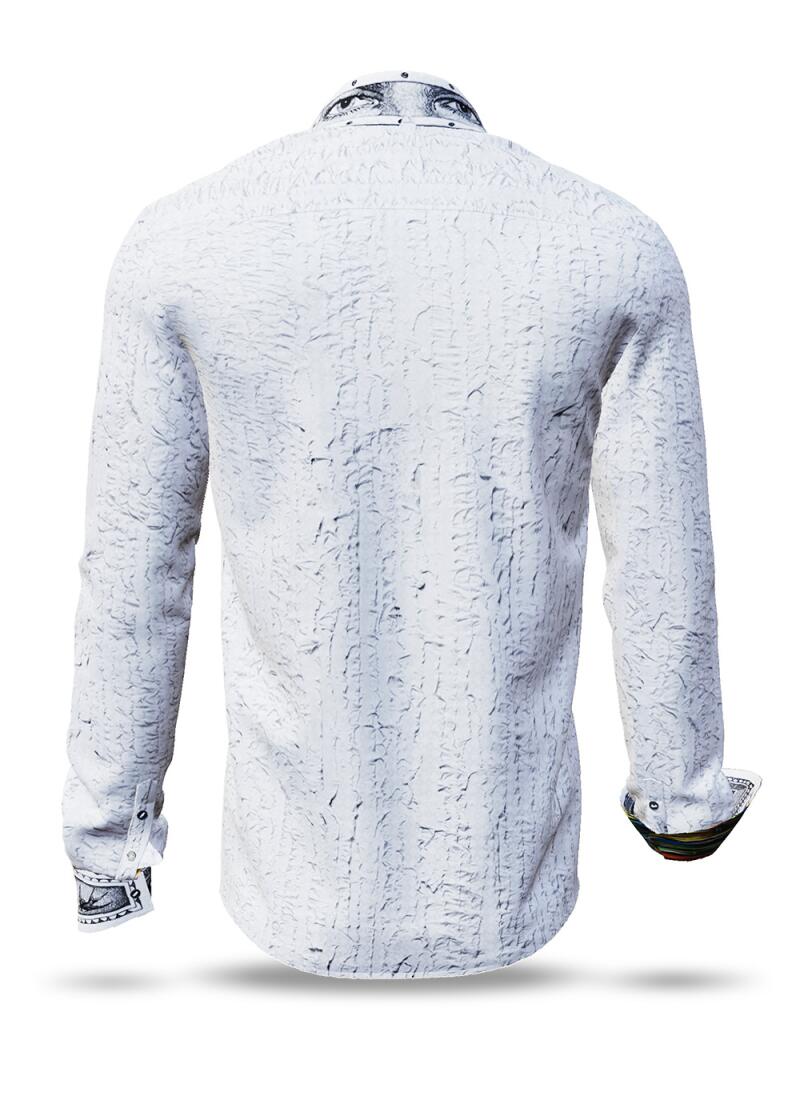 UNKNOWN PLEASURE - White men´s shirt with filigree...