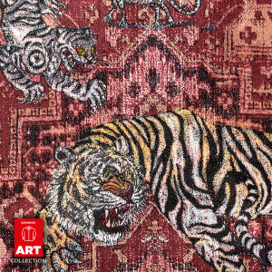 TIGRA - Red shirt with tiger drawings