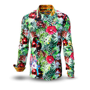 RADO ELDO - Grünes Hemd mit floralen Mustern und...