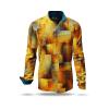 DRACO GOLD - golden yellow shirt with Asian depictions - GERMENS